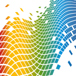 Rainbow tiles abstract pattern