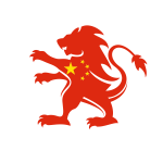 Chinese lion flag symbol