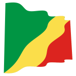 Republic of Kongo waving flag