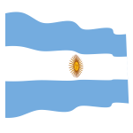 Waving flag of Argentina