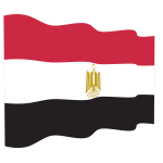 Waving flag of Egypt