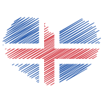 Iceland flag heart