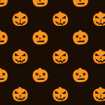 Halloween pattern carved pumpkins