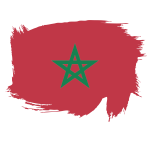 Morocco flag brushstroke
