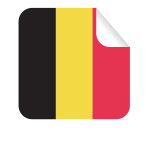 Belgian flag square sticker