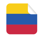 Colombian flag square sticker