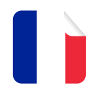 French flag square sticker