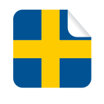 Swedish flag peeling sticker