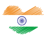 India national flag heart shape