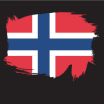 Painted flag of Norway