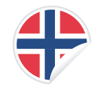 Peeling sticker Norwegian flag