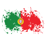 Portugal flag ink splatter