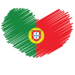 Portuguese flag heart symbol