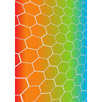 Hexagonal pattern gradient color