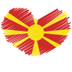 North Macedonia flag patriotic symbol