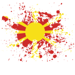 North Macedonia flag ink burst