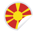 North Macedonia flag sticker