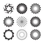 Radial dotted patterns