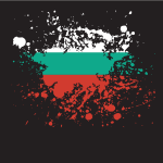 Bulgarian flag ink splatter