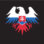 Slovakian flag eagle silhouette