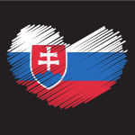 Heart with Slovakian flag