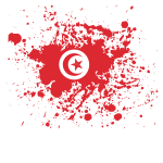 Tunisian flag ink blot