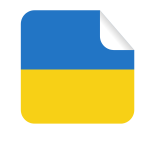 Ukrainian flag sticker