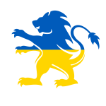 Ukrainian flag heraldic lion
