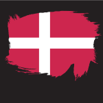 Painted flag of Denmark