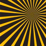 Black and yellow radial beams