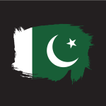 Painted flag of Pakistan