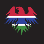 Gambian flag eagle emblem