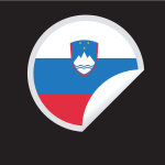 Slovenian flag sticker symbol