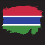 Painted flag of Gambia