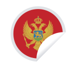 Montenegro flag peeling sticker
