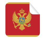 Montenegro flag square sticker