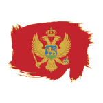 Painted flag of Montenegro