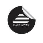 Cloud service sticker logo