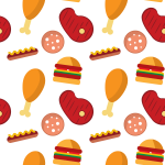 Food seamless pattern background
