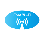 Free Wi-Fi blue sticker