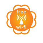 Free Wi-Fi Internet signal sticker