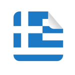 Greek flag square sticker