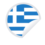 Greek flag peeling sticker