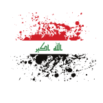 Iraq flag ink splash