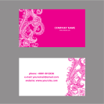 Paisley pattern business card template