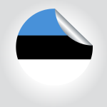 Estonian flag peeling sticker