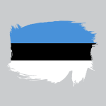 Painted flag of Estonia