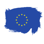 Painted flag of the European Union