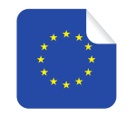 European Union flag square sticker
