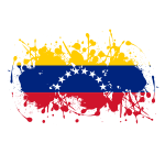 Venezuela flag ink splatter